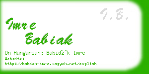 imre babiak business card